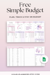 Free Simple Google Sheets Budget Template — 💌 🌸 dream life manifestation