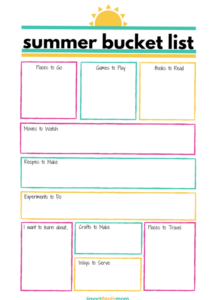 Free Summer Bucket List Template for Kids & Families | Vacation Planner 2026 — 📁 🖇️ secret to staying productive