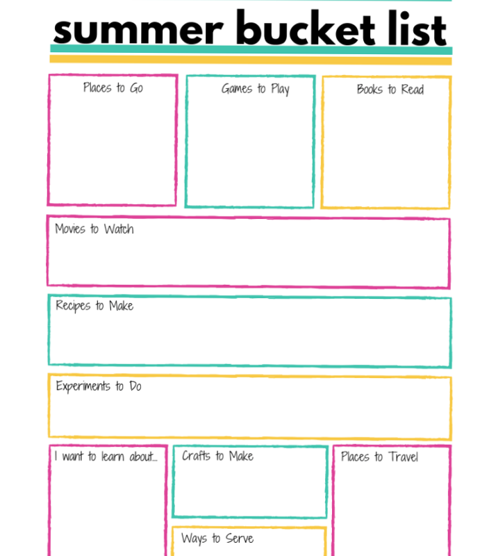 Free Summer Bucket List Template for Kids & Families | Vacation Planner 2026 — 📁 🖇️ secret to staying productive