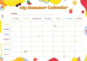 Free Summer Holiday Planner | Digital Design & Creative Assets — 👰 💌 dream life manifestation
