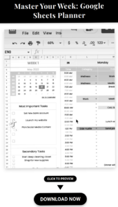 🎀 🤍 game-changing digital system: Master Your Week: Google Sheets Planner & Personal Budget Spreadsheet