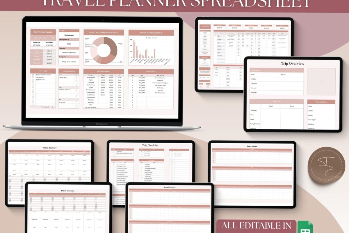 📝 📊 game-changing digital system: Ultimate Travel Planner Spreadsheet: Organize Trips & Budgets with Ease