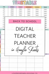 Go Digital with Google Sheets Teacher Planner for Back to School — 🎀 🕯️ romanticize your routine