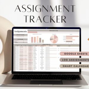 Google Sheets Assignment Tracker Neutral Student Planner Academic — 📁 📝 seamless organization hack