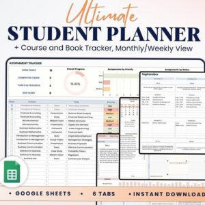🤍 ✨ Google Sheets Templates for Academic Planning & Time Management | secret to staying productive
