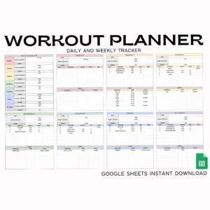Google Sheets Workout Planner & Fitness Dashboard — 👰 👰 game-changing digital system