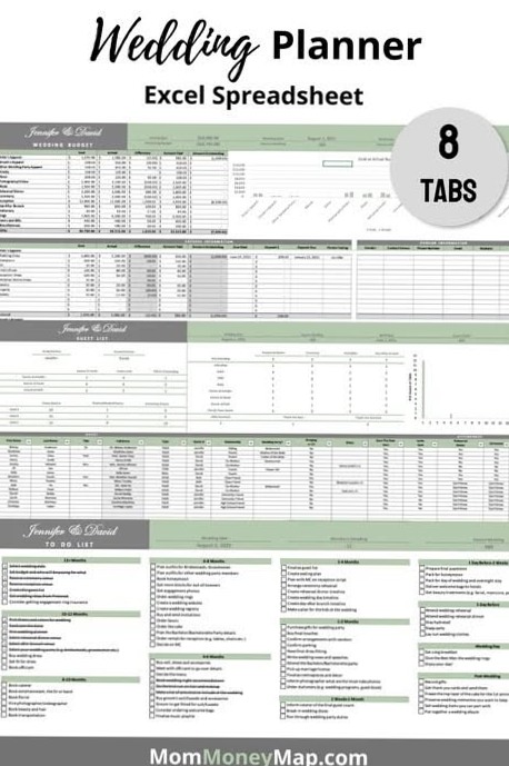📝 📊 Green Wedding Planner Excel Spreadsheet for Indian Weddings & Budget Management | pro digital dashboard
