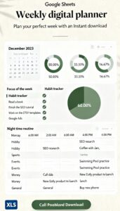 📍 📍 Green Weekly Planner for Productive Goals and Tracking | essential planning guide