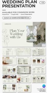 🖌️ 🌈 Green & White Wedding Plan Presentation Design | romanticize your routine