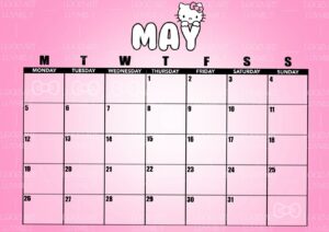 🤍 ✨ Hello Kitty 2025 Calendar April-Dec A4 Pink Planner Printable | stay inspired all year long