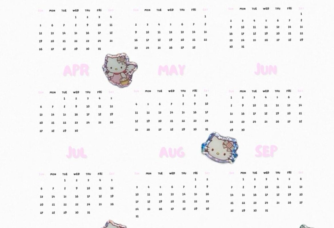 🎀 ✨ Hello Kitty 2025 Calendar — Digital Design Planner Asset | romanticize your routine
