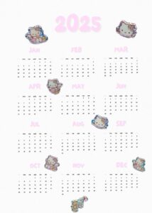 🎀 ✨ Hello Kitty 2025 Calendar — Digital Design Planner Asset | romanticize your routine
