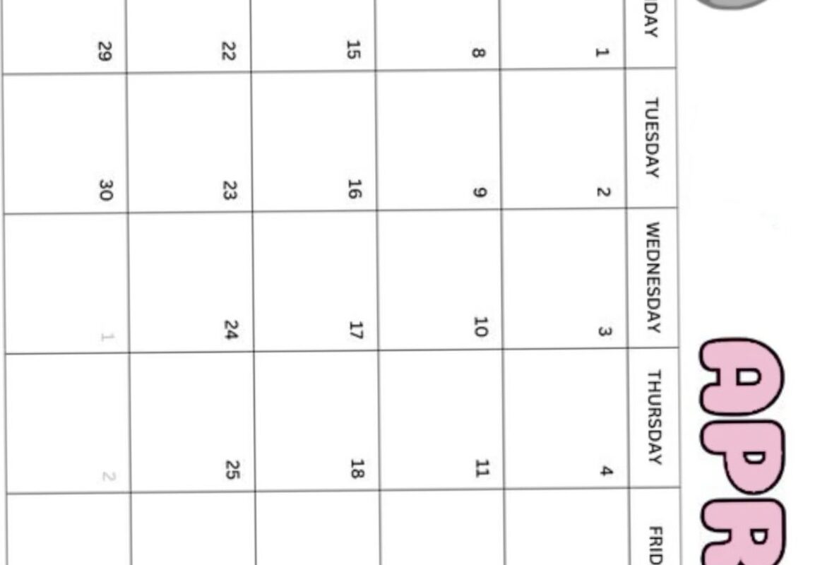 Hello Kitty April 2024 Digital Calendar | Creative Planner Asset — 🕯️ ✨ dream life manifestation