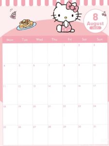 Hello Kitty August Calendar | Digital Planner Asset — 📌 🖇️ secret to staying productive