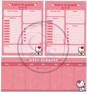 Hello Kitty Daily & Weekly Planner Design — ✨ 🌿 romanticize your routine