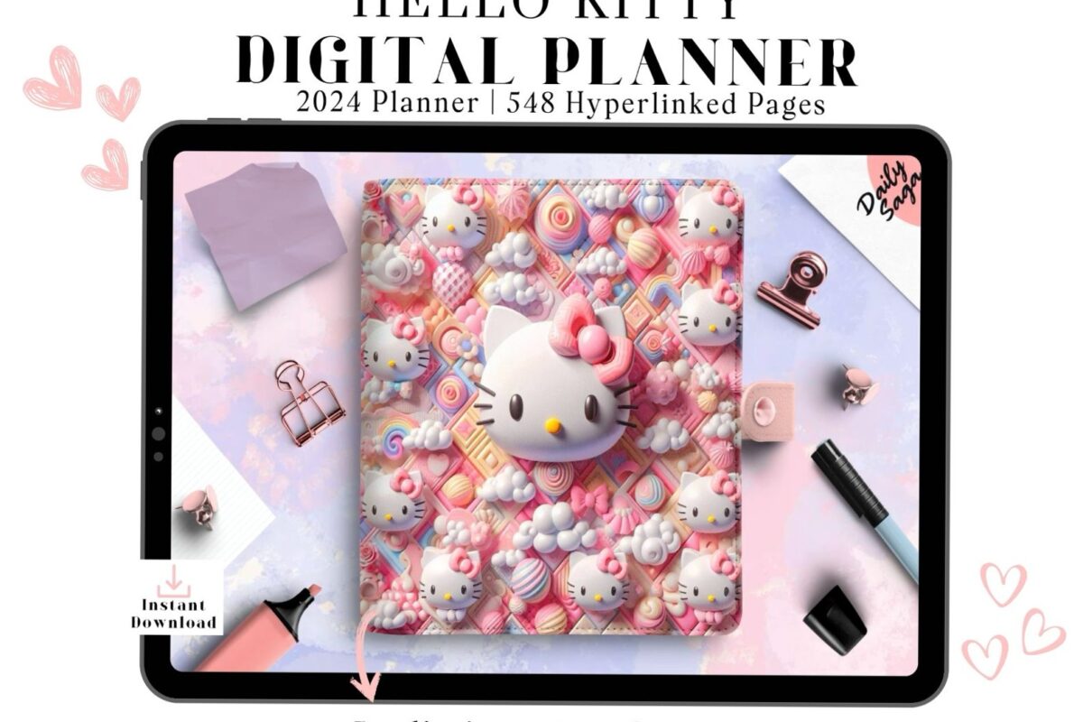 Hello Kitty Digital Planner — Creative Productivity Design — 💎 💎 secret to staying productive