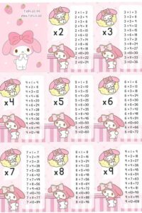 📌 🖇️ Hello Kitty Multiplication Table — Creative Planner Design | secret to staying productive
