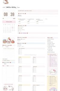 Hello Kitty Notion Template | Cute Journal Study Design — 🤍 🤍 2026 efficiency hack
