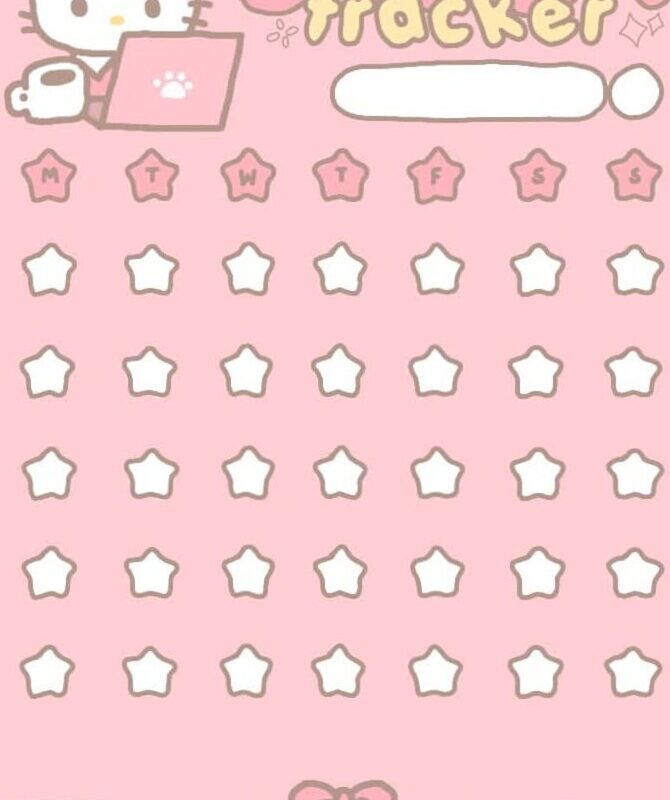 Hello Kitty Study Tracker by @simplymisha — seamless organization hack — 📅 📅 no-stress tracker