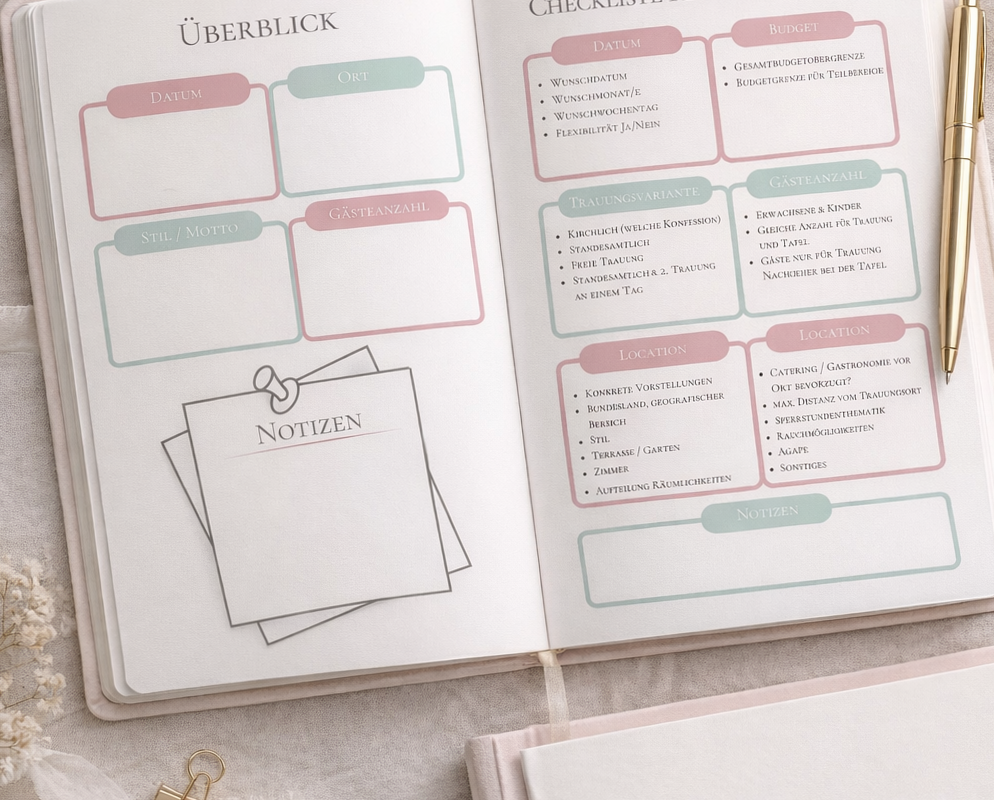 📁 📌 Hochzeitsplaner: Budget, Checklisten & Organisations-Tools | ultimate printable checklist