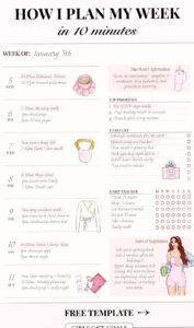 How I Plan My Week in 10 Minutes (Free Template) — 🌿 🎀 secret to staying productive