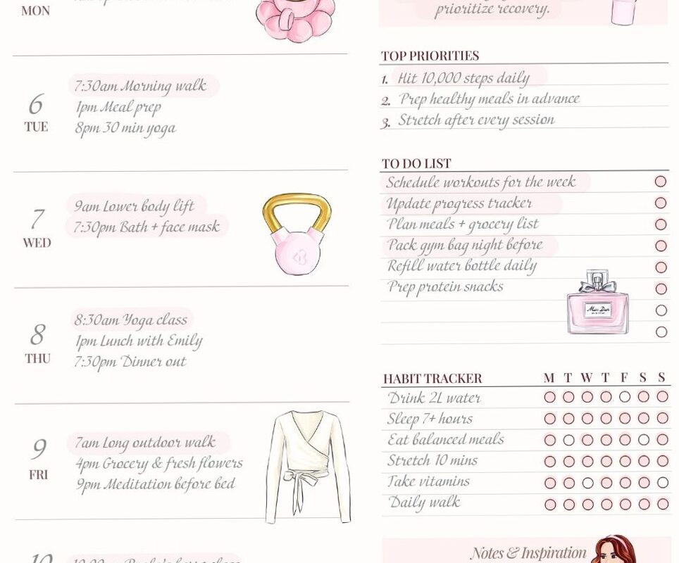 How I Plan My Week in 10 Minutes (Free Template) — 🌿 🎀 secret to staying productive