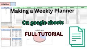 How to Make a Weekly Planner in Google Sheets | Full Tutorial — 🍰 💌 romanticize your routine