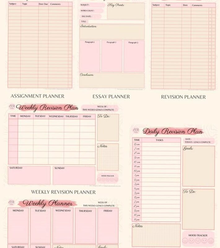 Ice Cream Weekly Planner | Digital Printable Academic Planner — ☁️ ☁️ stay inspired all year long