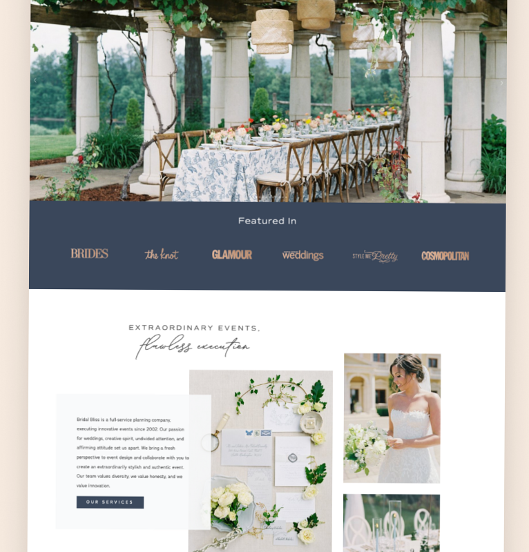 Inspirational Squarespace Sites for Wedding Pros | Applet Studio — 📁 📅 secret to staying productive
