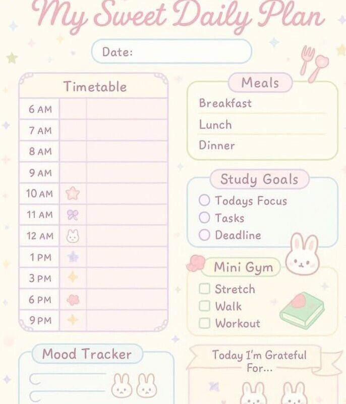It Girl Aesthetic Planner | Digital Design & Creative Assets — 🤍 ☁️ romanticize your routine