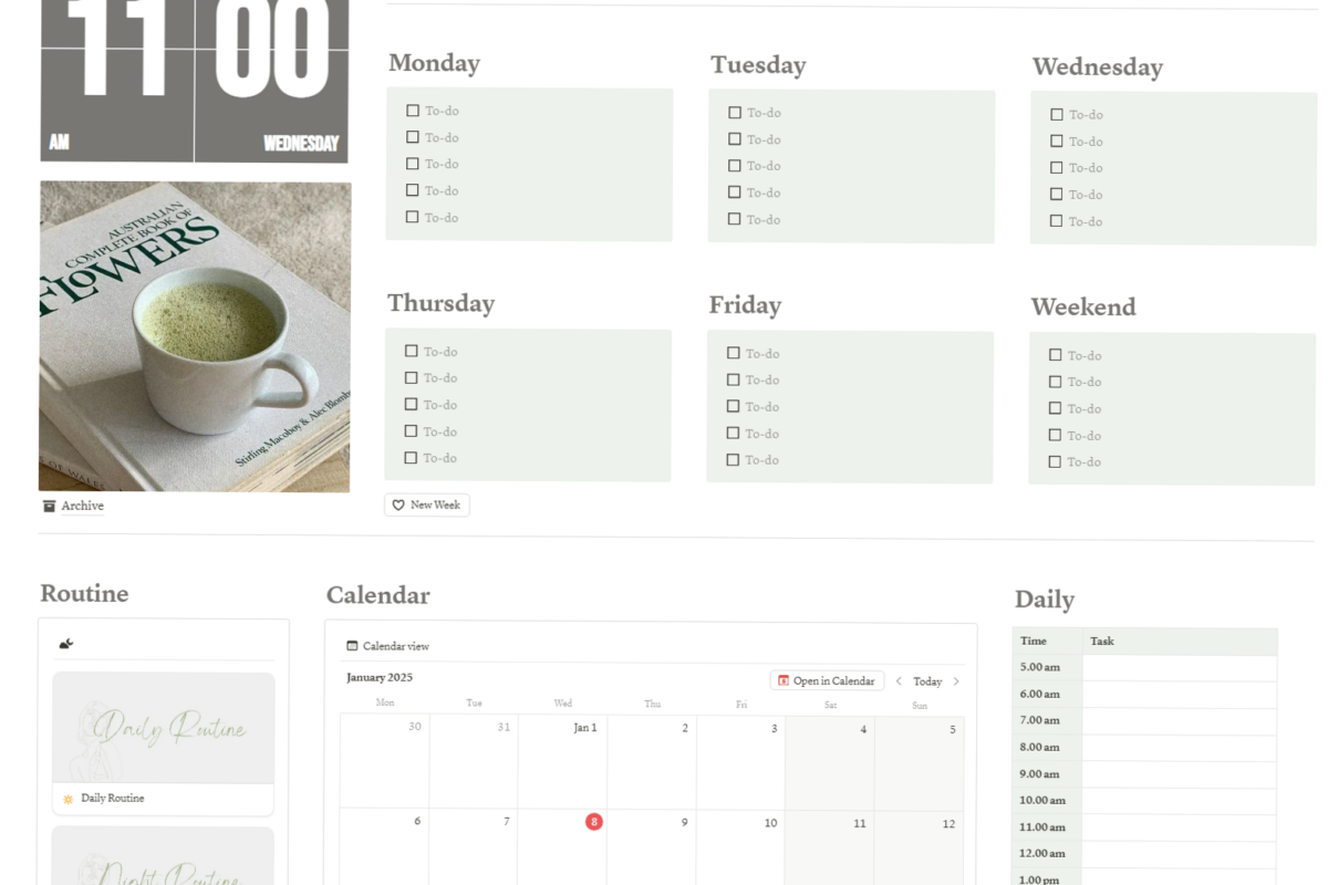 It Girl Notion Planner | Digital Design & Creative Assets — 📌 📁 only tool for life admin