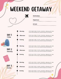 Itinéraire Week-End — Planificateur de Voyage personnalisable 📄✨ — 📌 📌 secret to staying productive