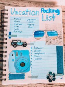 🎀 ☁️ Journaling Travel Checklist Page — Creative Planner Asset | seamless organization hack