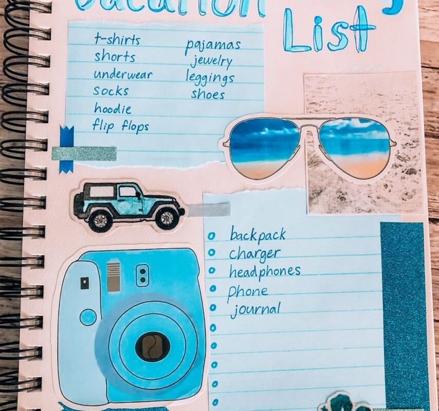 🎀 ☁️ Journaling Travel Checklist Page — Creative Planner Asset | seamless organization hack