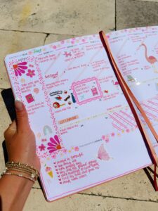 June Monthly Planner Spread Pink Aesthetic Travel Vibes — 🕯️ 🕯️ secret to staying productive