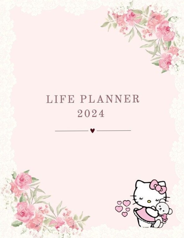 Kawaii Kitty Digital Planner — Instant Download — 💎 📍 dream life manifestation