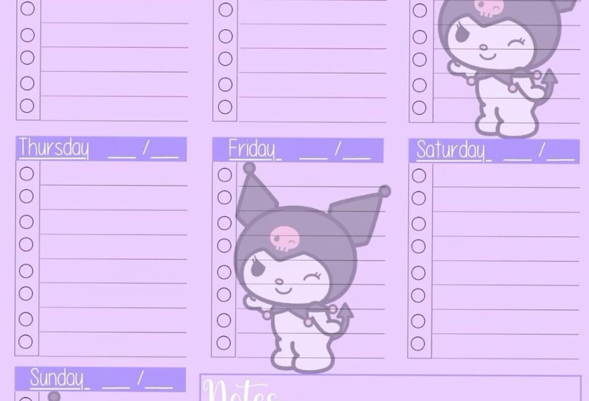 📊 📌 Kuromi Weekly Planner — Digital Design & Creative Planning Tool | secret to staying productive