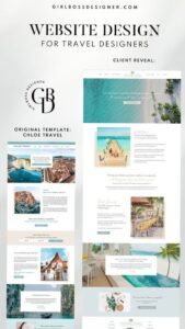 Light & Beachy Web Design for Angie Cavan Travel — 📊 📊 romanticize your routine