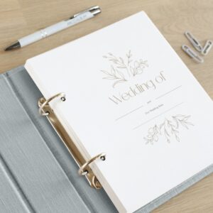 Linen Wedding Planner | Personalized Ring Binder Organizer | Elegant Planner Notebook for Brides — ☁️ ☁️ secret to staying productive