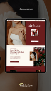 🪄 🖌️ Luxe Red Squarespace Template for Wedding Photographers | stay inspired all year long