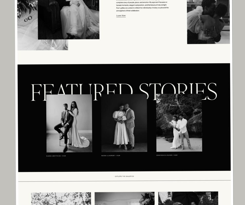 Luxury Photography Squarespace Template for Weddings & Portraits — 🕯️ ☁️ stay inspired all year long