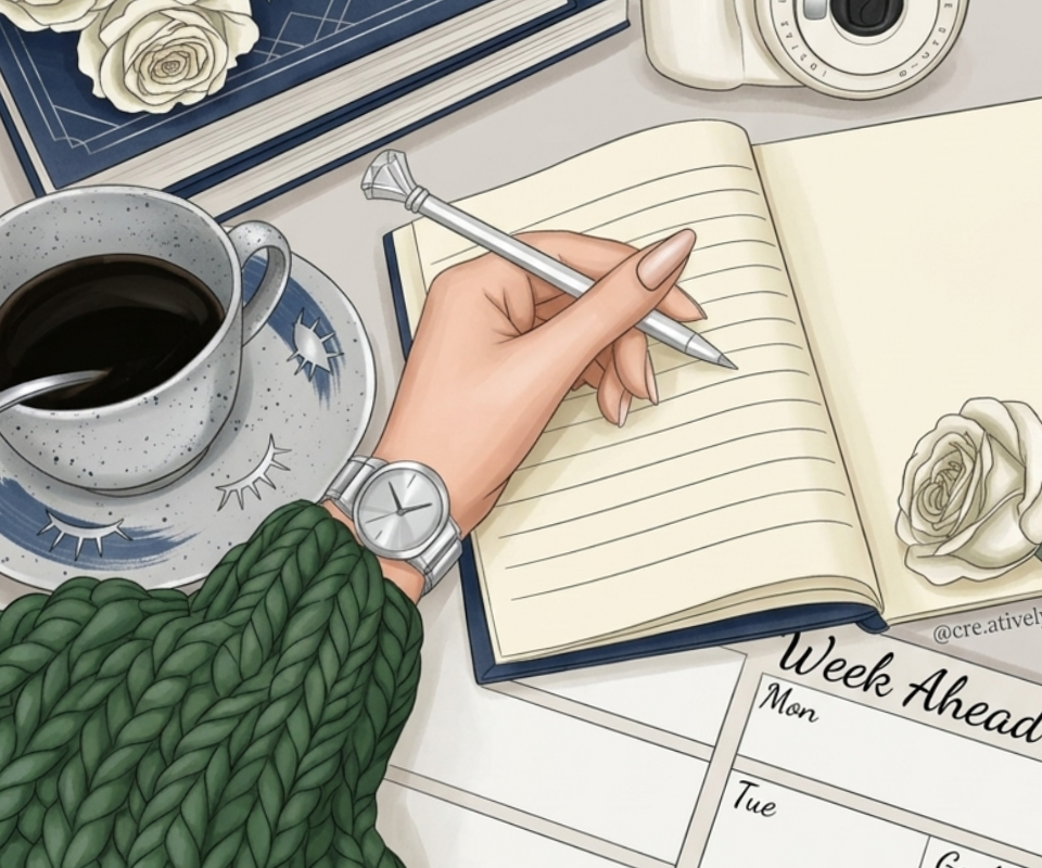 Mindful Mornings: Coffee & Creative Planning — 🌈 🪄 romanticize your routine