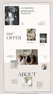 📅 📌 Minimal & Elegant Website Design for Event Planners & Wedding Photographers | romanticize your routine