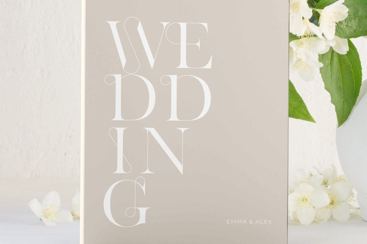 Modern Bold Personalized Wedding Binder & Organizer — 🖇️ 📅 dream life manifestation