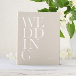 Modern Bold Personalized Wedding Binder & Organizer — 🖇️ 📅 dream life manifestation