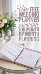 Month-by-Month Wedding Planner Checklist Printable — ✨ 🎀 no-stress tracker