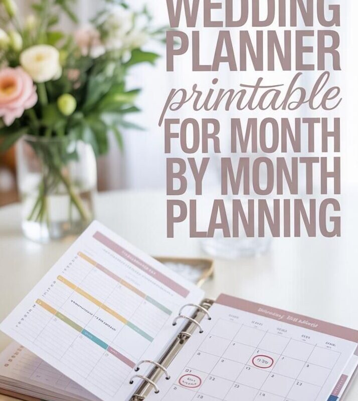 Month-by-Month Wedding Planner Checklist Printable — ✨ 🎀 no-stress tracker