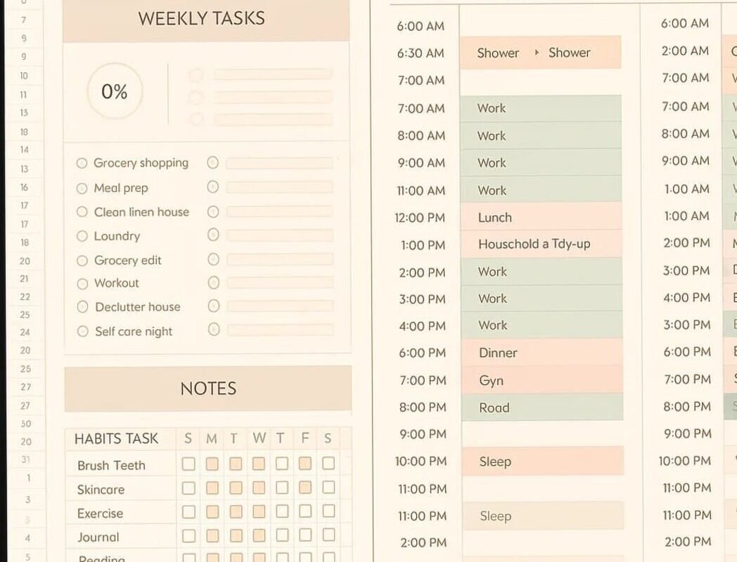 Monthly Planner Template for Ultimate Organization — 🥂 👰 dream life manifestation