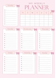 🎀 🤍 Morning Routine Made Simple – Weekly Planner Printable | dream life manifestation