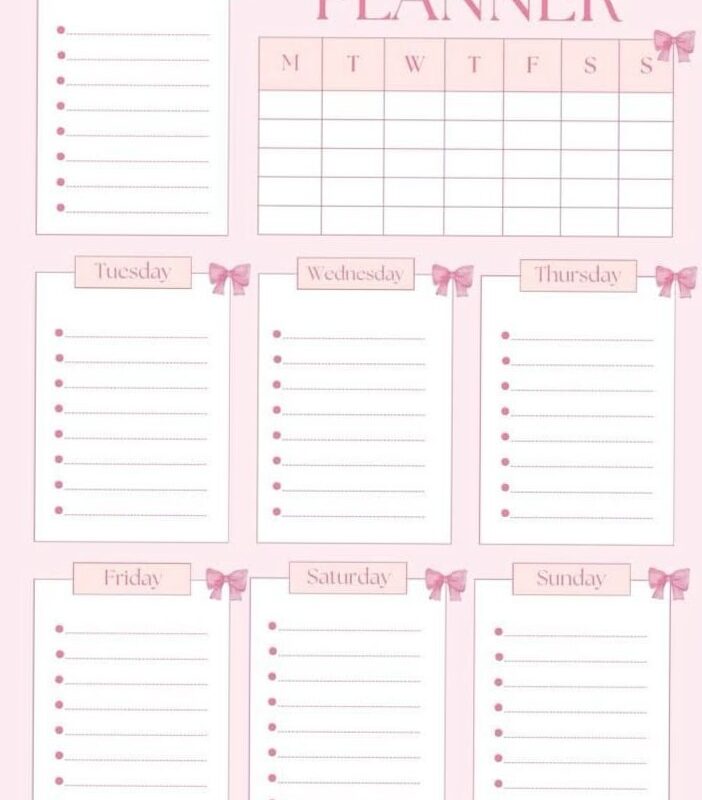 🎀 🤍 Morning Routine Made Simple – Weekly Planner Printable | dream life manifestation